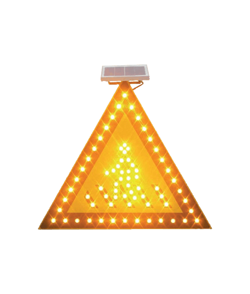 太阳能注意行人标志DW-BZ14