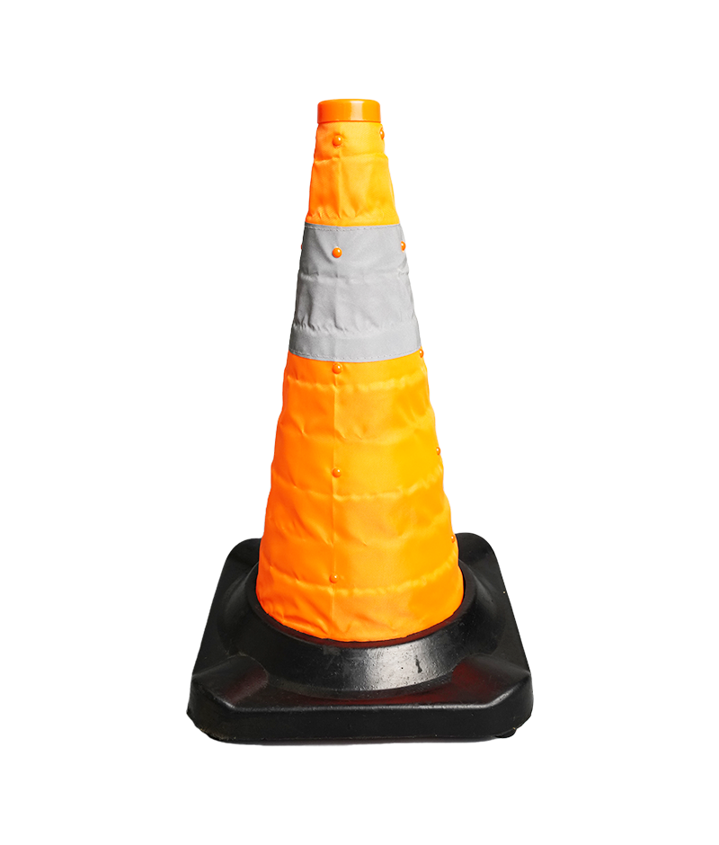 伸缩路锥黑橡胶底座